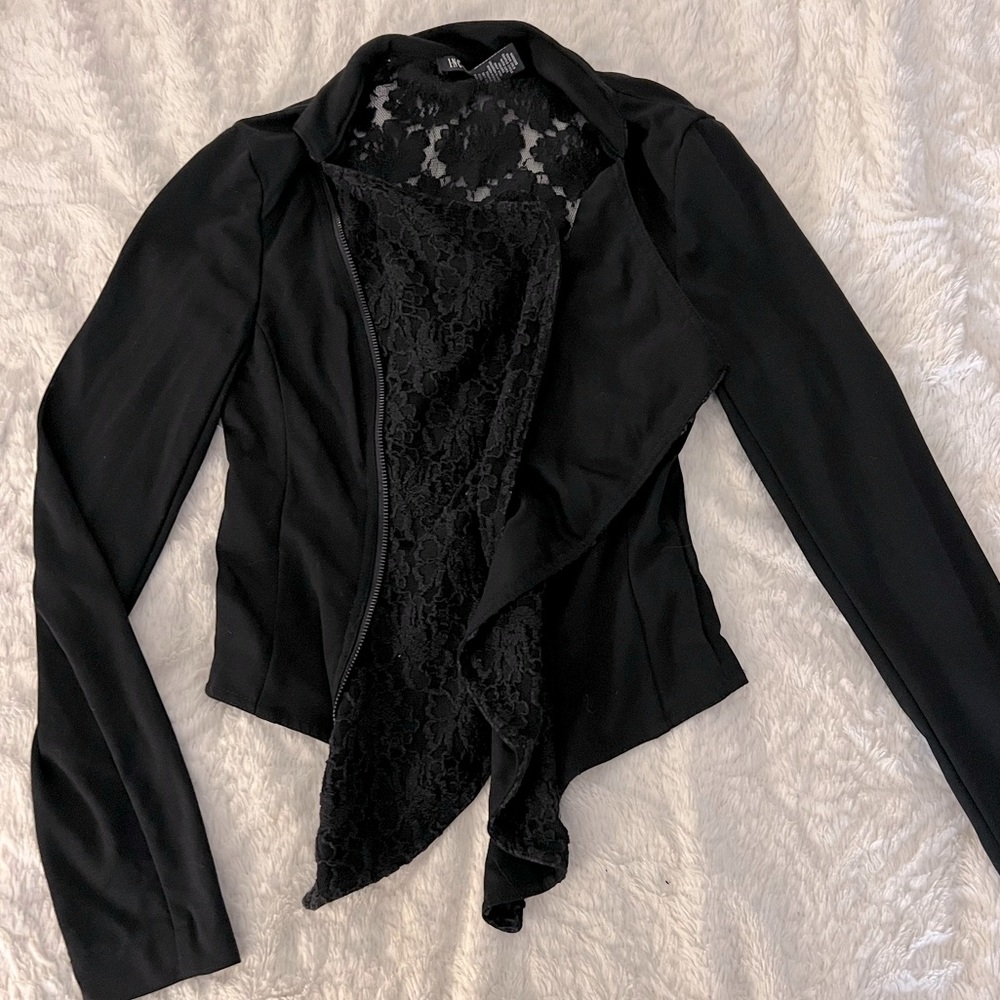INC Black Lace Blazer